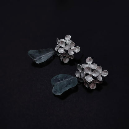 Blooming Aqua Earrings