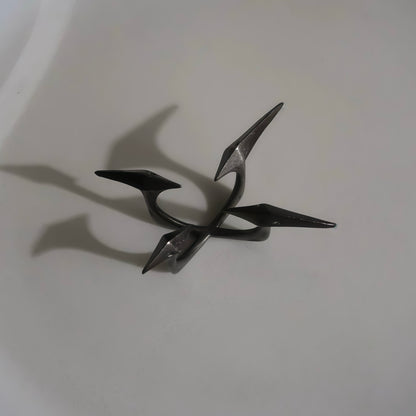 Obsidian Instinct Sculptural Ring