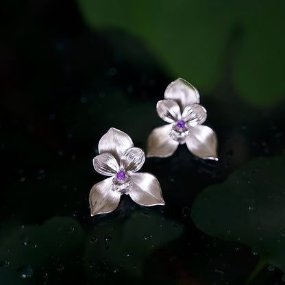Orchid Bloom Silver Ring
