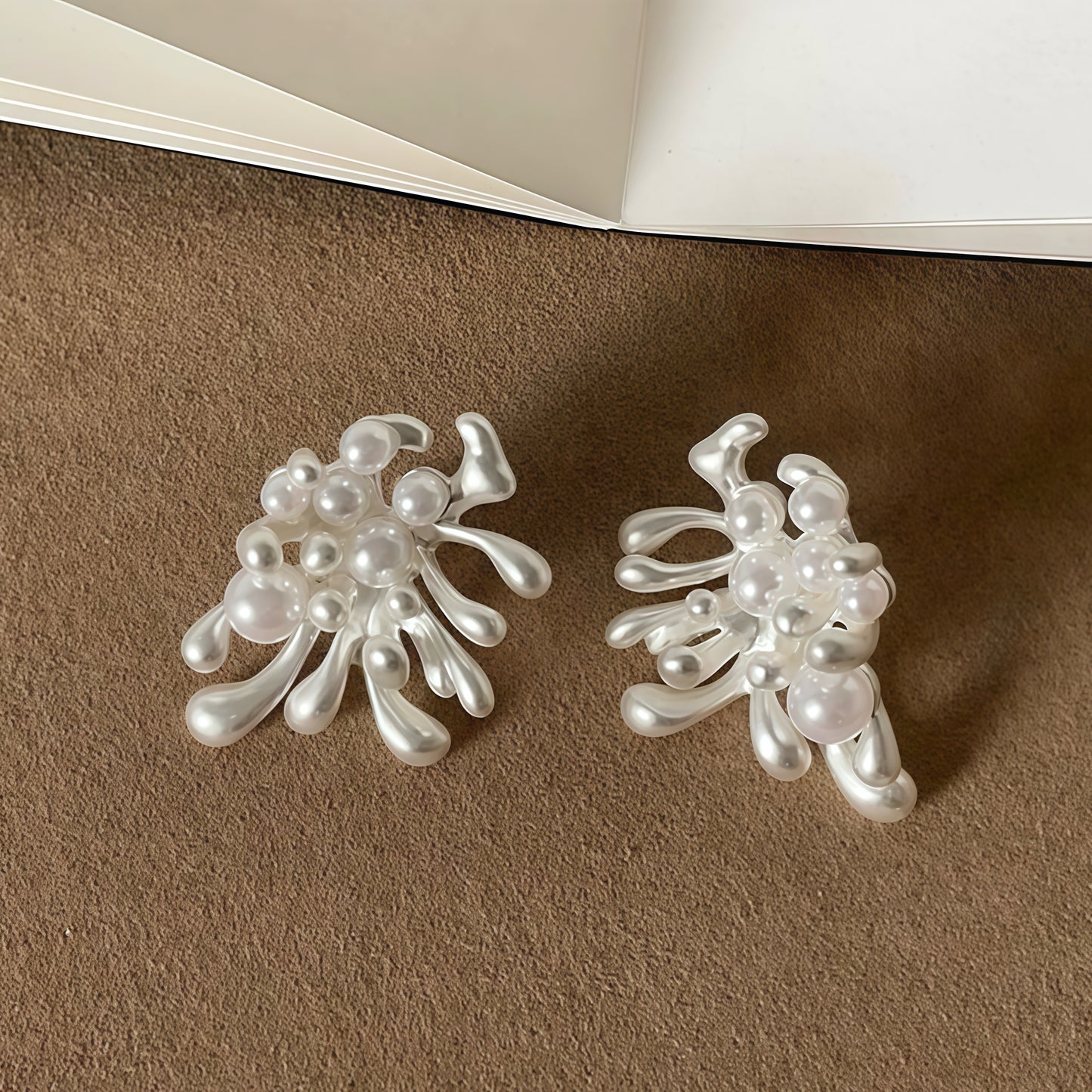 Pearl Cascade Sculpture Earrings