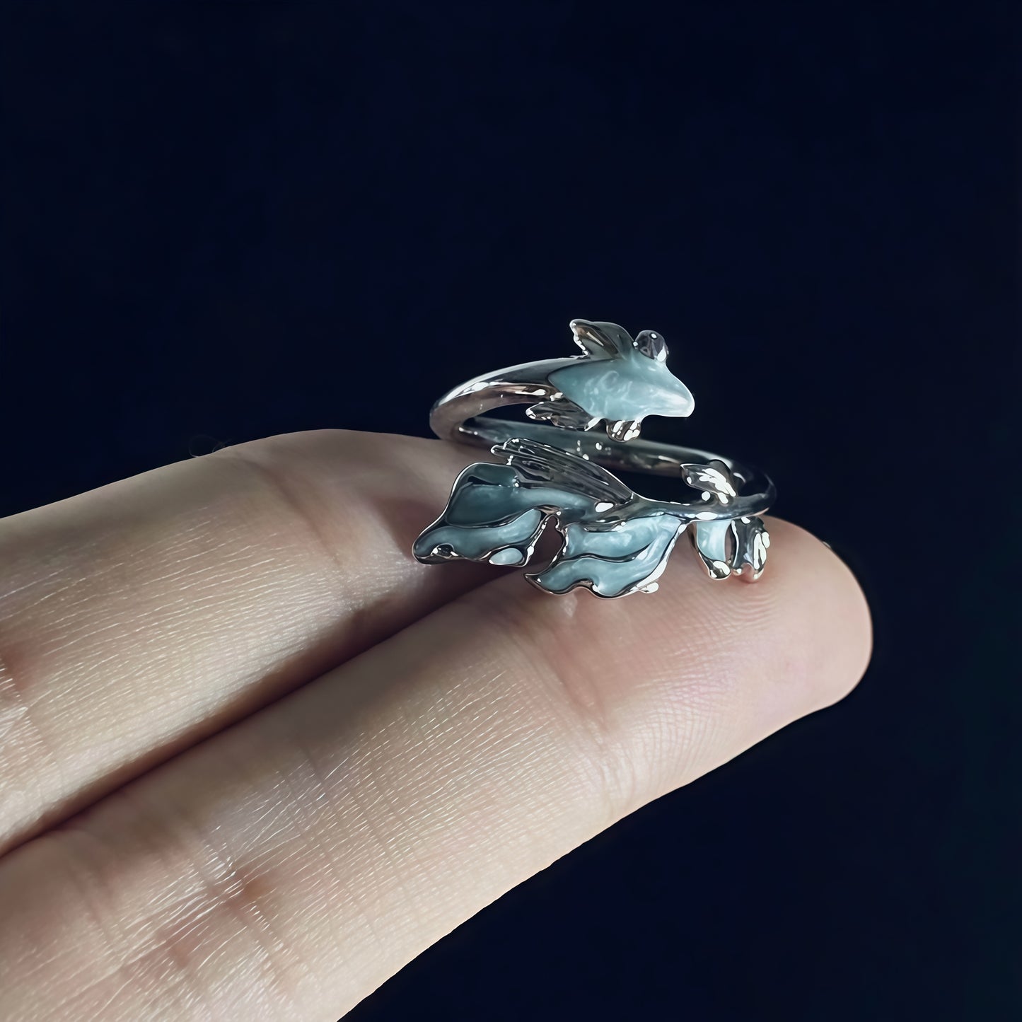 Azure Koi Flow Ring
