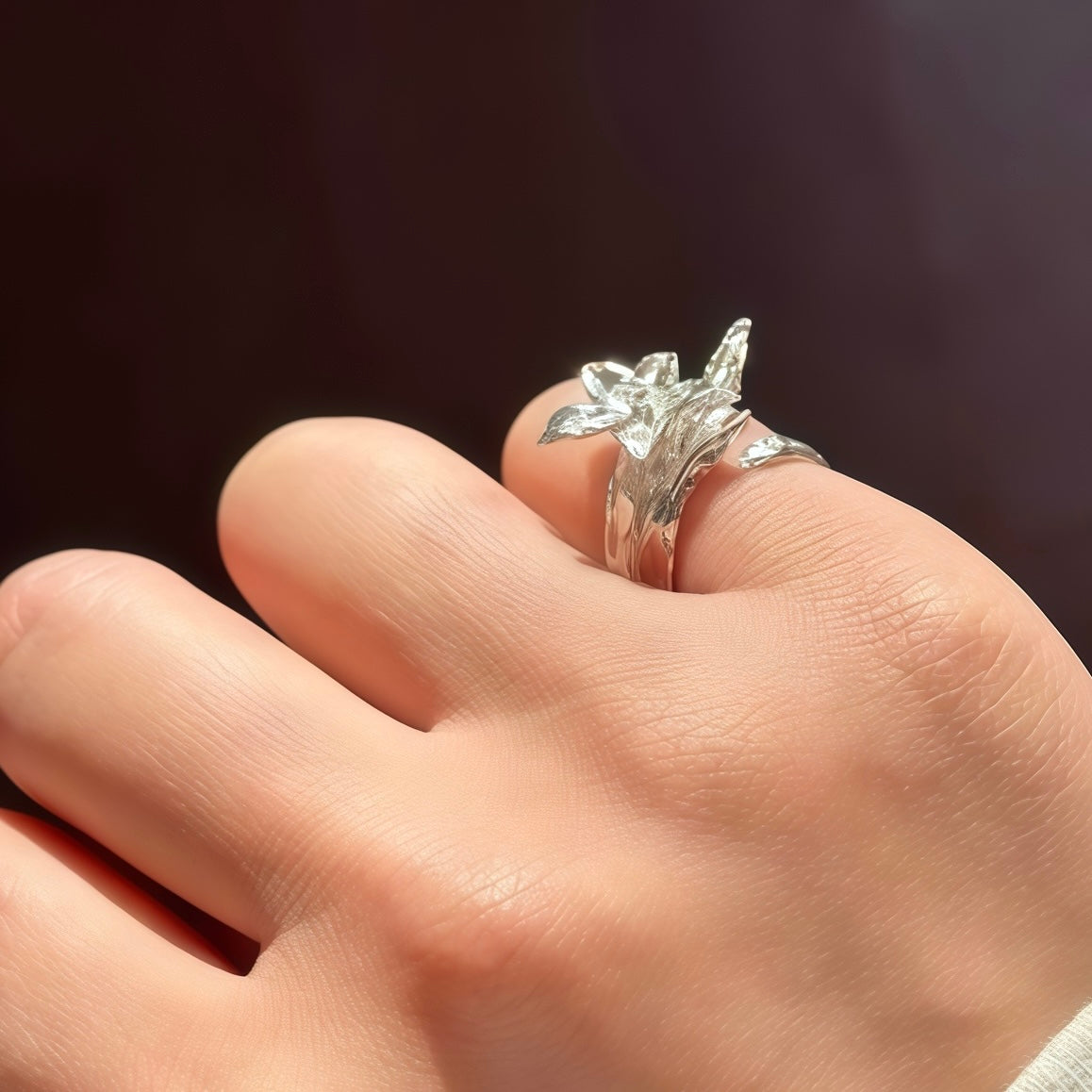 Narcissus Bloom Pinky Ring