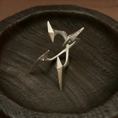 Obsidian Instinct Sculptural Ring