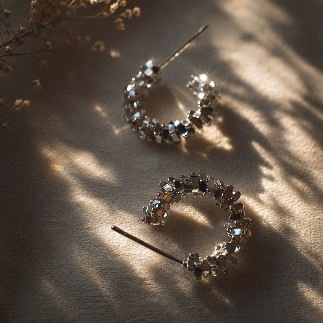 Orbit Fragment Hoop Earrings