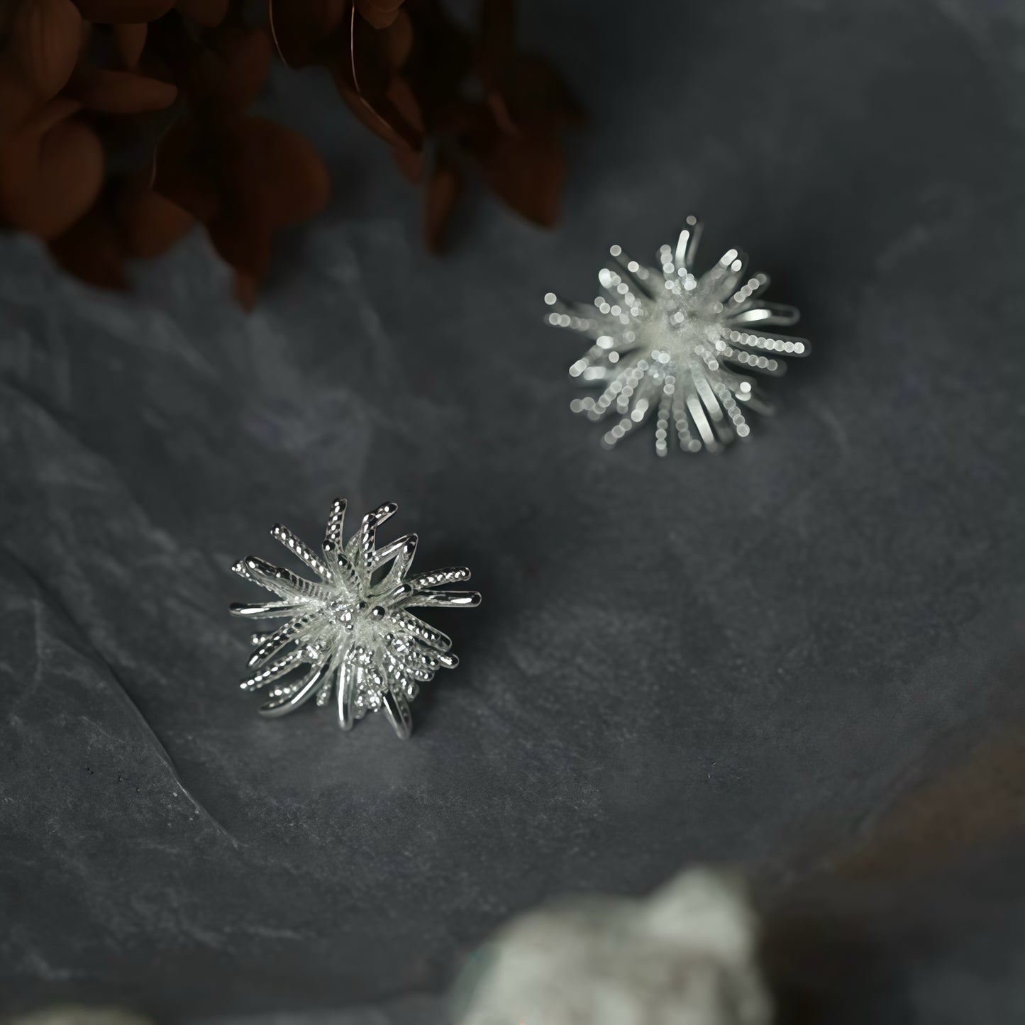 Firework Bloom Earrings – Gold & Silver