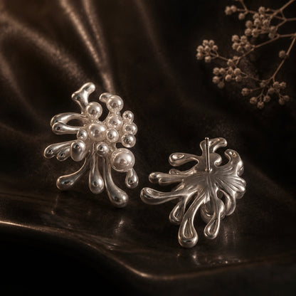 Pearl Cascade Sculpture Earrings