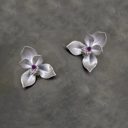 Orchid Bloom Silver Ring