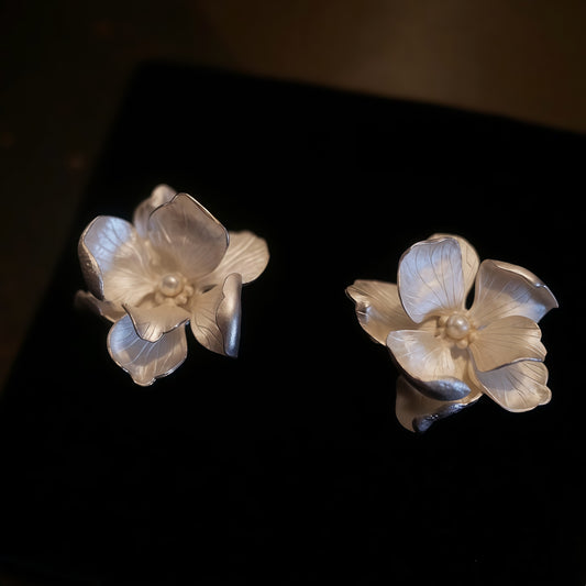 Gardenia Bloom Stud Earrings