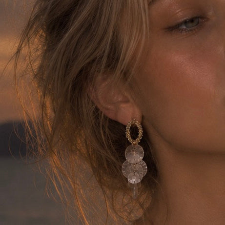 Moonlit Tides Shell Earrings