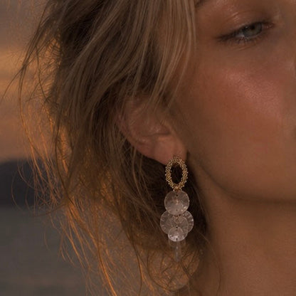 Moonlit Tides Shell Earrings
