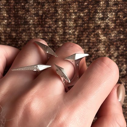Obsidian Instinct Sculptural Ring