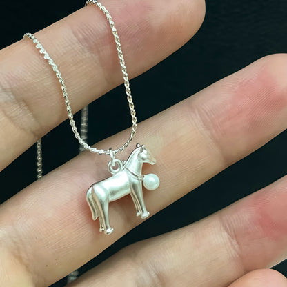 Moonlit Little Horse Necklace