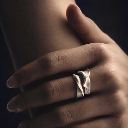 Sculpted Lunar Ring