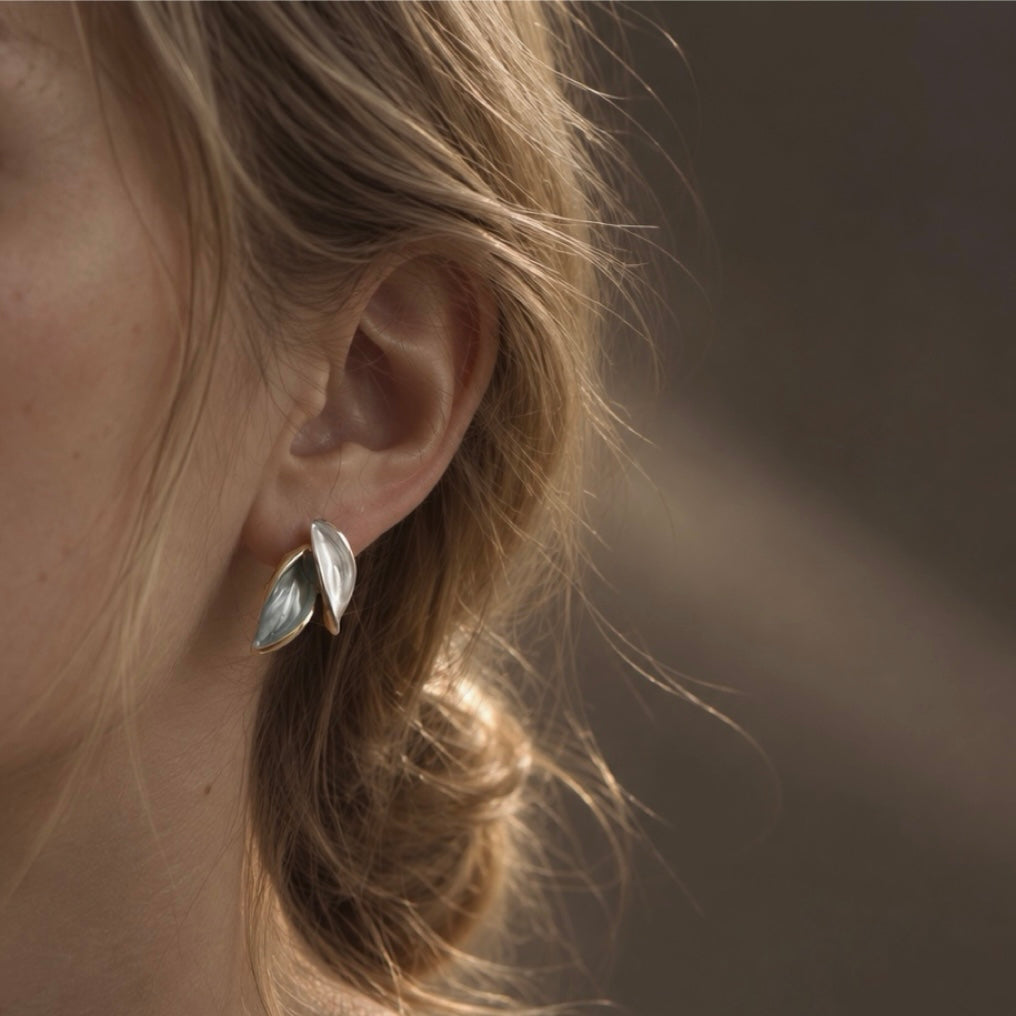 Between Light Leaf Earrings
