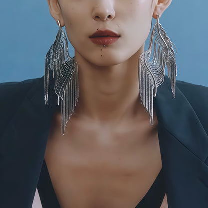 Silver Flow Cascade Earrings