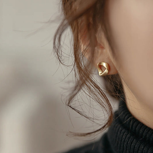 Ethereal Twist Stud Earrings