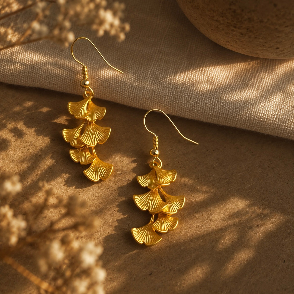Ginkgo Cascade Earrings