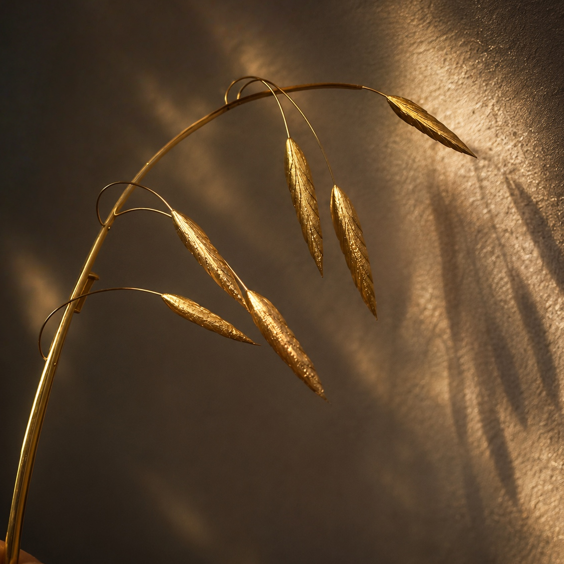 Golden Oat Whisper Brooch