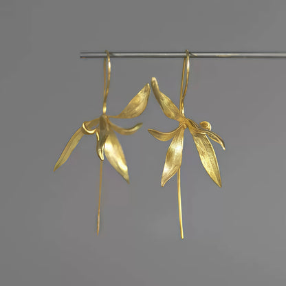 Four-Season Orchid Drop Earrings