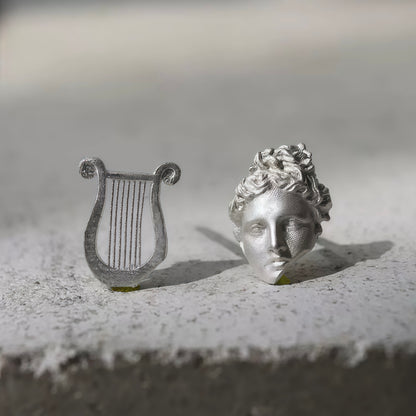Apollo & Lyre Stud Earrings