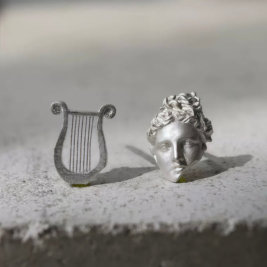 Apollo & Lyre Stud Earrings