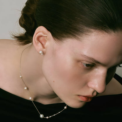 Orbiting Pearl Ear-Climber Earrings (2-in-1 Style)