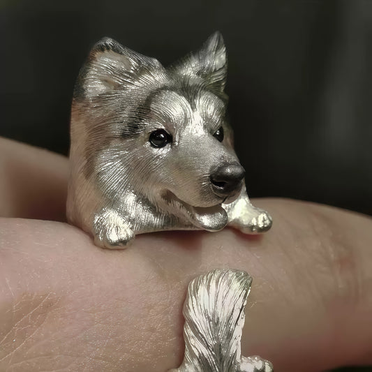 Husky Hugging Ring