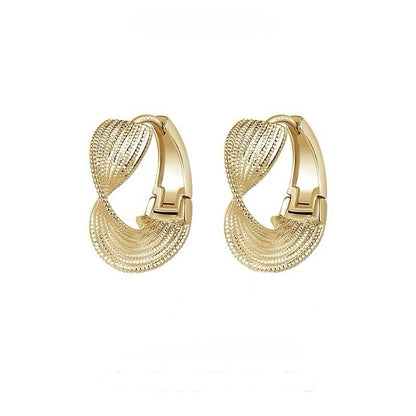 Eclipse Wave Hoop Earrings