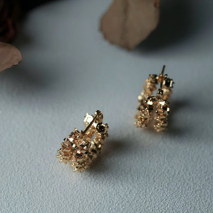 Gilded Bloom Hoops