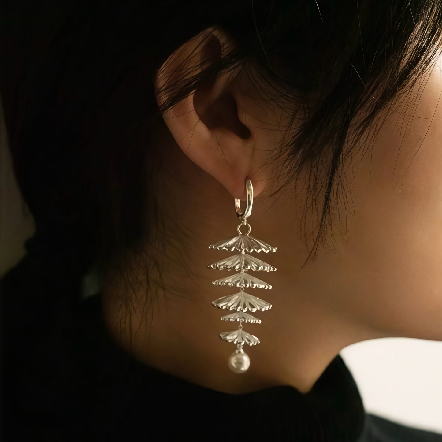 Pine Tree Dewdrop Earrings