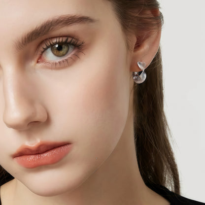 Eclipse Wave Hoop Earrings
