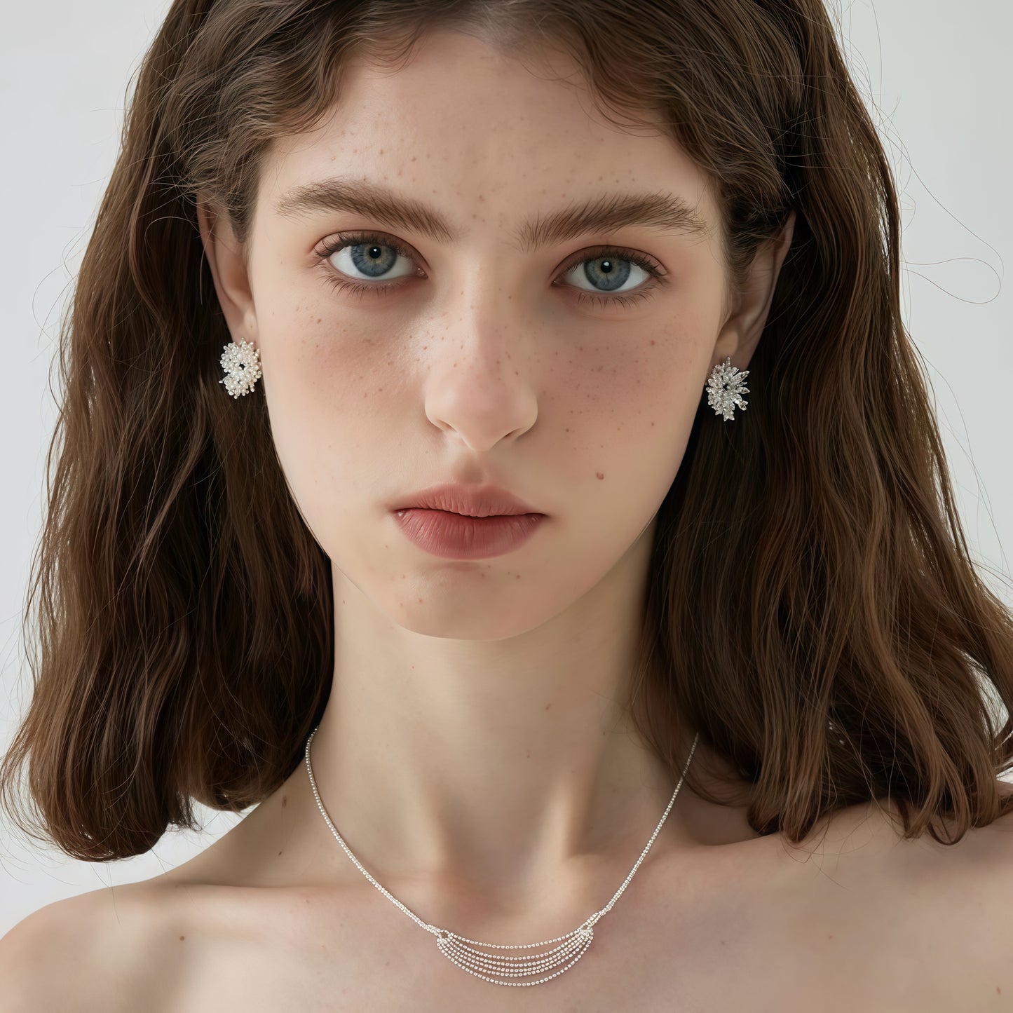 Snowflake Pearl Earrings