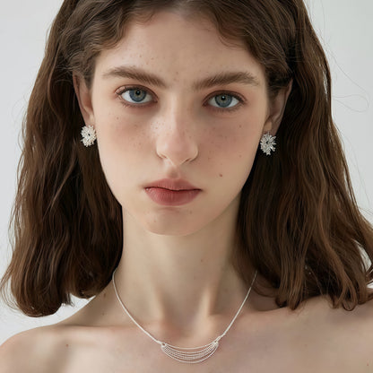Snowflake Pearl Earrings