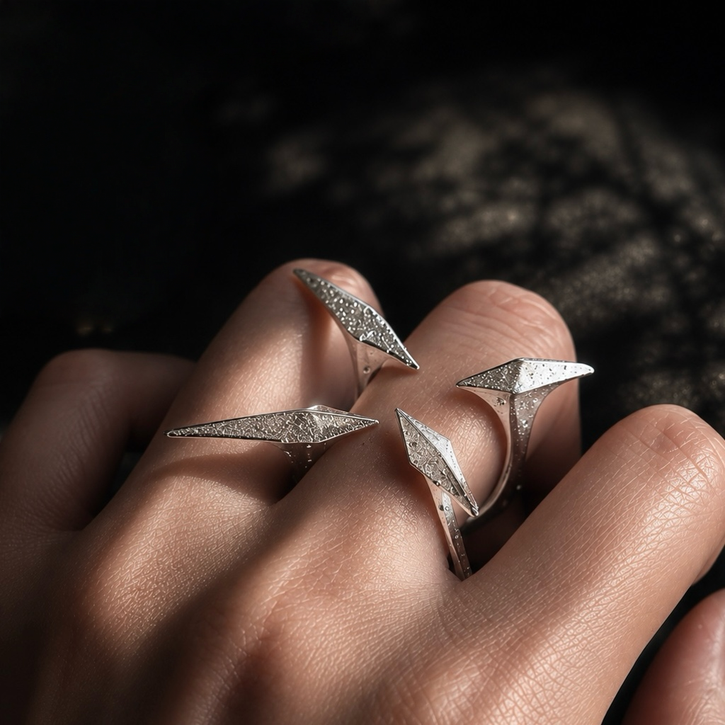 Obsidian Instinct Sculptural Ring