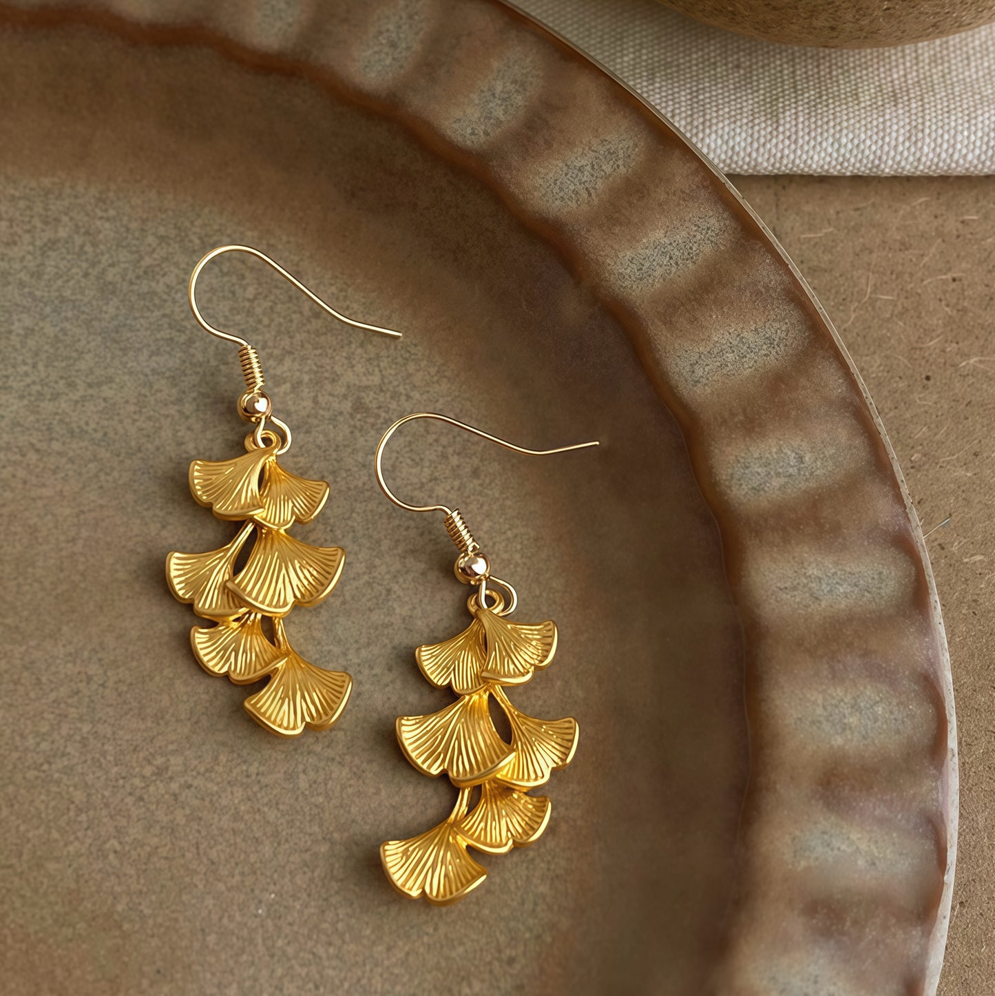 Ginkgo Kaskad Örhängen