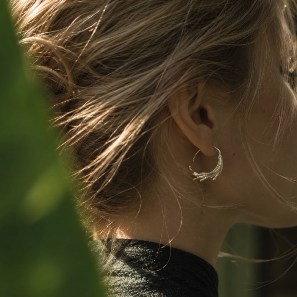 Where Petals Wander Hoop Earrings