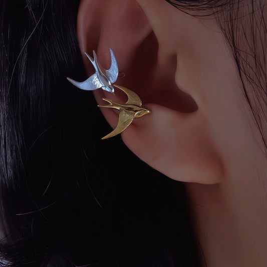 Soaring Swallow Ear Cuffs