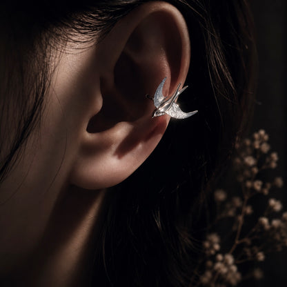 Soaring Swallow Ear Cuffs