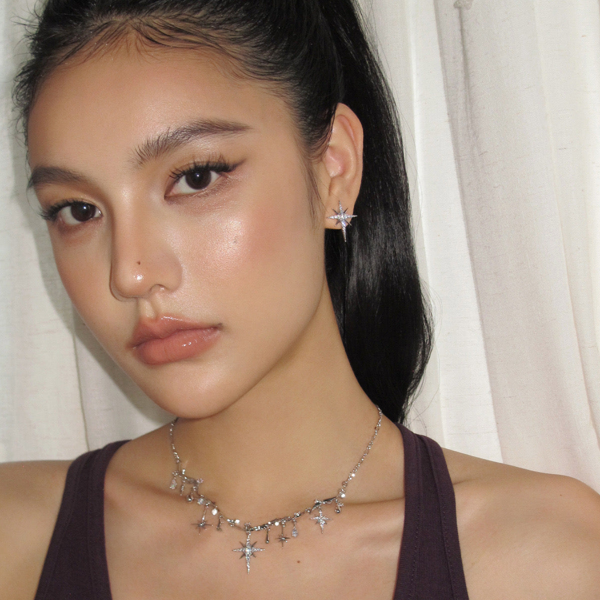 Golden Stellar Drip Earrings (2-in-1 Style)