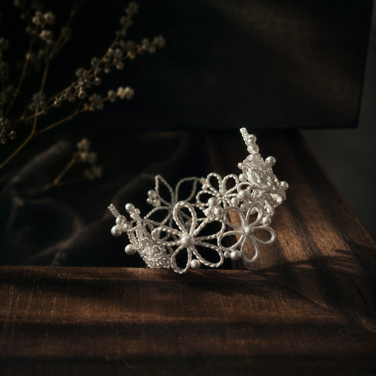 Floral Lace Silver Ring