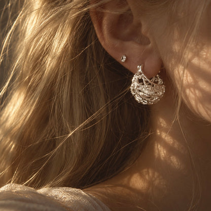 Whispering Vines Hoop Earrings