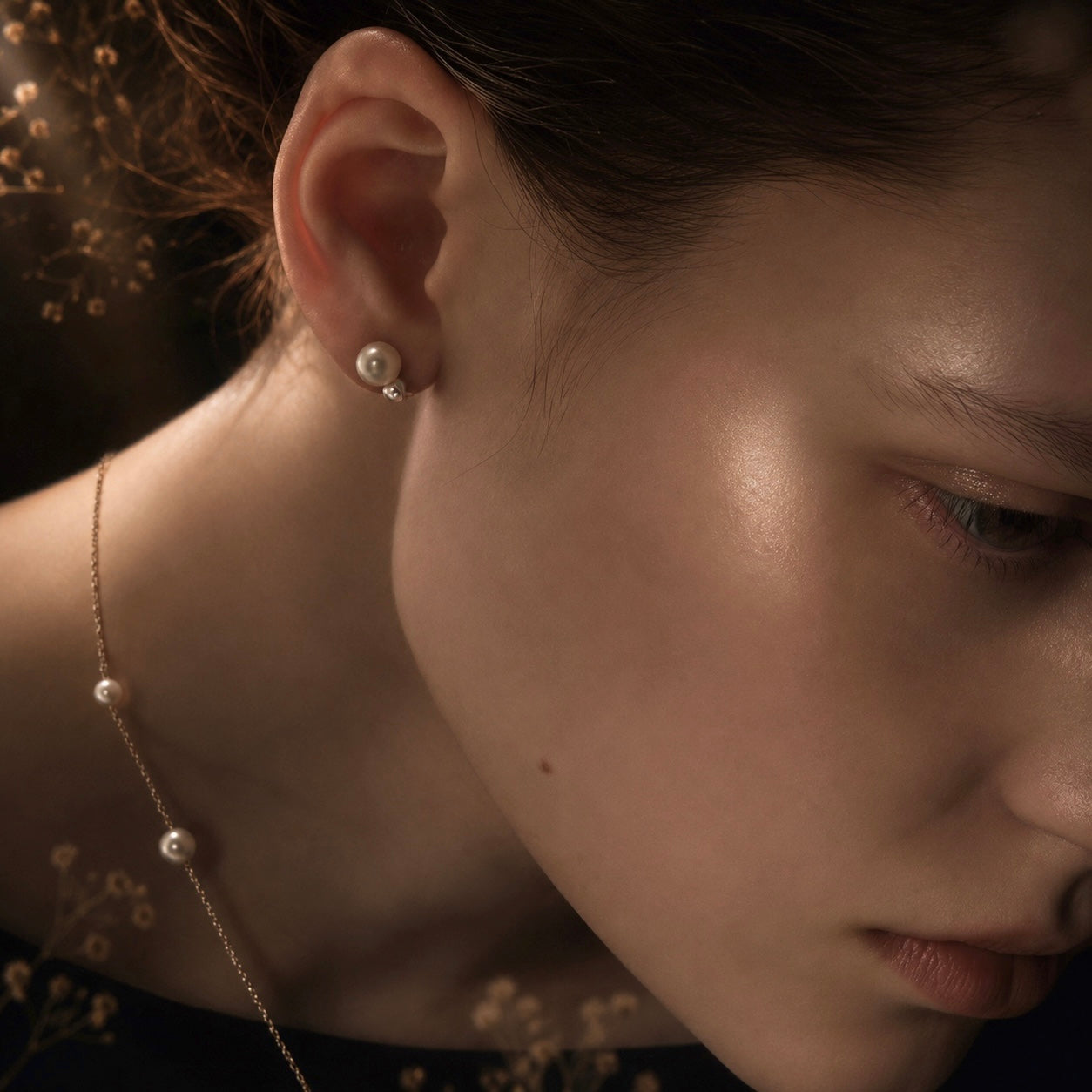 Orbiting Pearl Ear-Climber Earrings (2-in-1 Style)