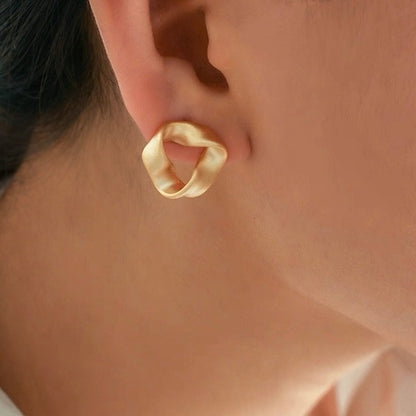 Ethereal Twist Stud Earrings