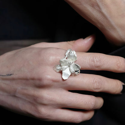 Orchid Whisper Sculptural Ring