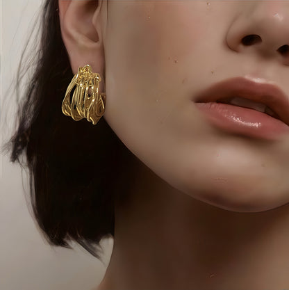 Golden Stumps Earrings