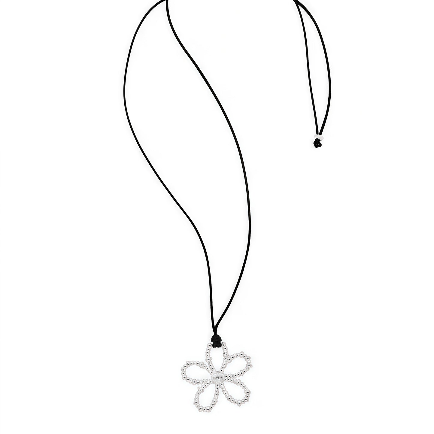Dewdrop Blossom Silver Pendant Necklace