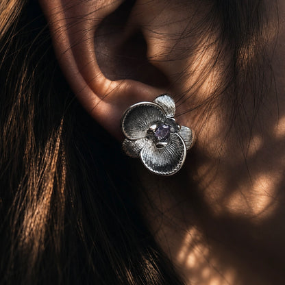 Orchid Whisper Stud Earrings