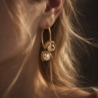 Petal Pearl Earrings