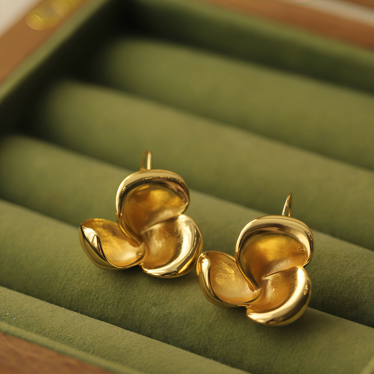 Golden Petal Earrings