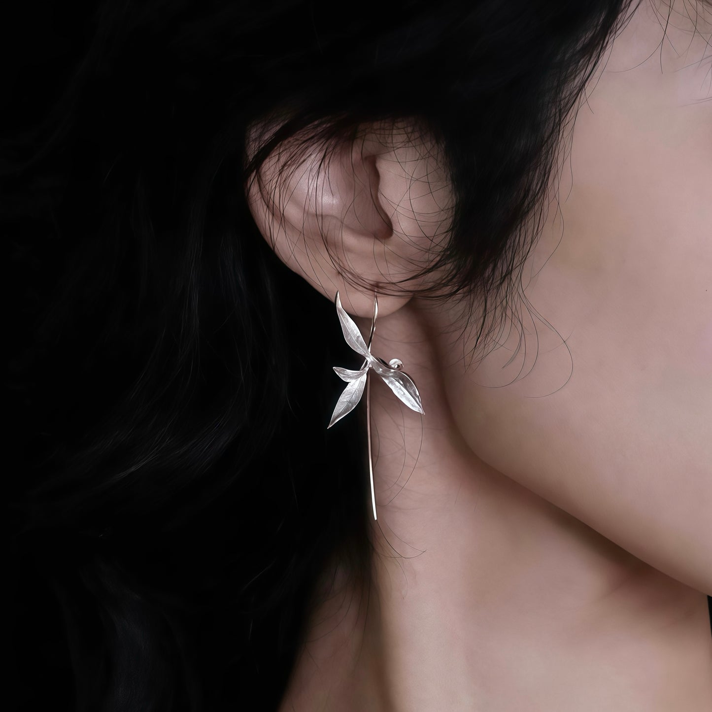 Four-Season Orchid Drop Earrings